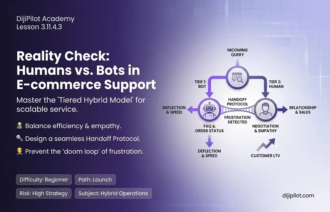 3.11.4.3 - Reality Check: Can a Bot Fully Replace a Human in E-commerce Support? (Difficulty: Beginner | Path: Launch)