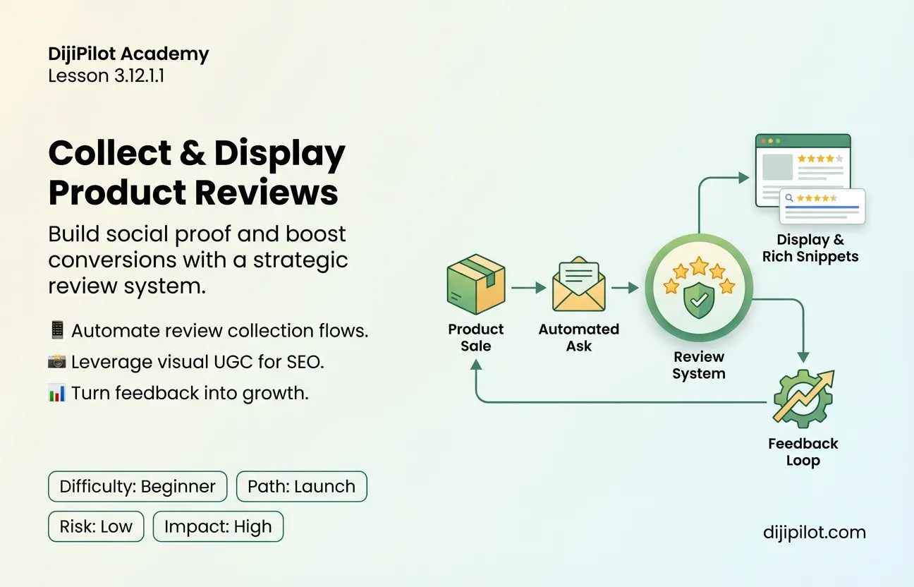 3.12.1.1 - How to Collect & Display Product Reviews (Difficulty: Beginner | Path: Launch)