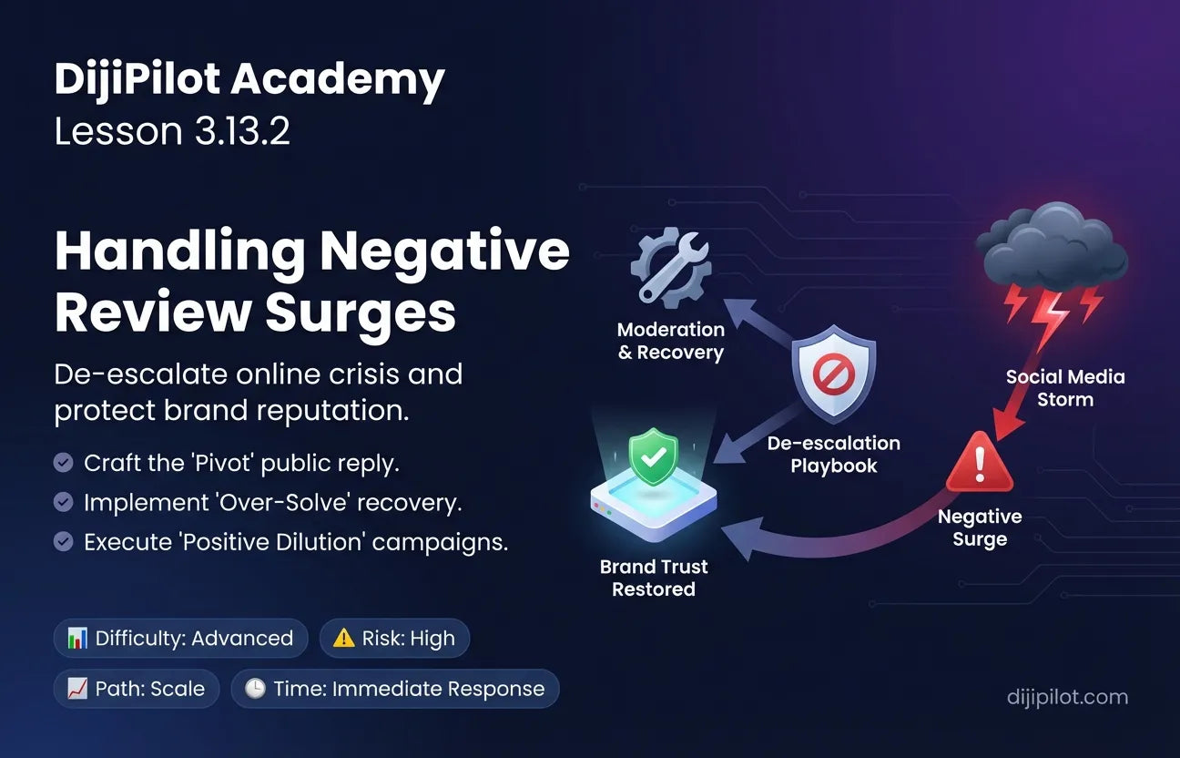 3.13.2 - How to Handle a Negative Review or Comment Surge (Difficulty: Advanced | Path: Scale)