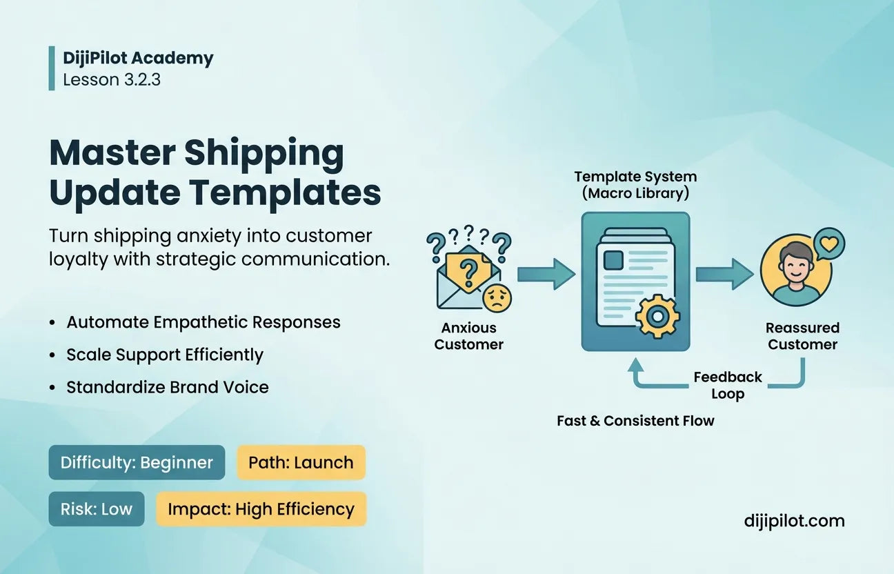 3.2.3 - How to Use Customer Update Templates for Shipping Issues (Difficulty: Beginner | Path: Launch)