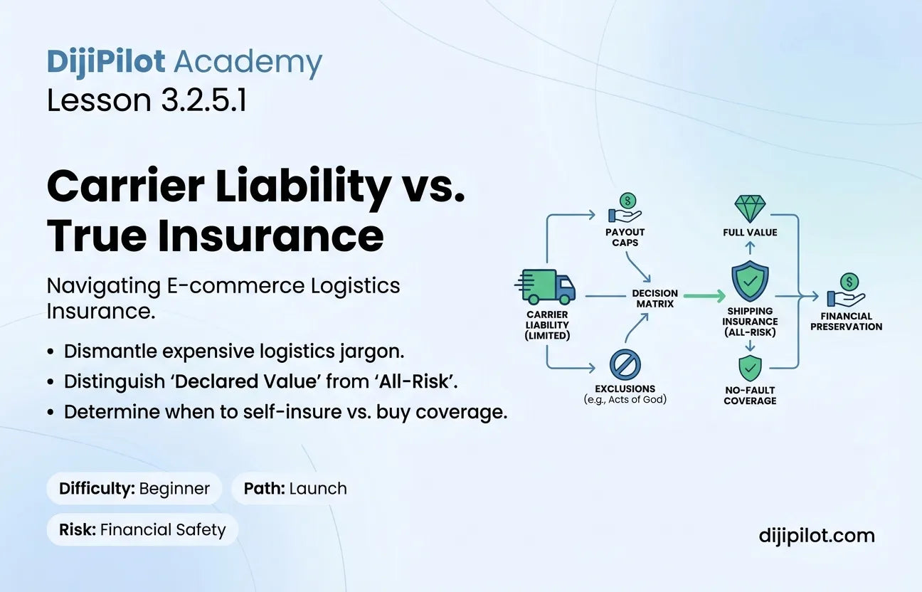 3.2.5.1 - What is Shipping Insurance & What Does It Actually Cover? (Difficulty: Beginner | Path: Launch)