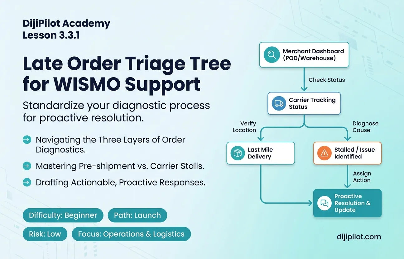 3.3.1 - Late Orders: A Simple Triage Tree for Support (Difficulty: Beginner | Path: Launch)