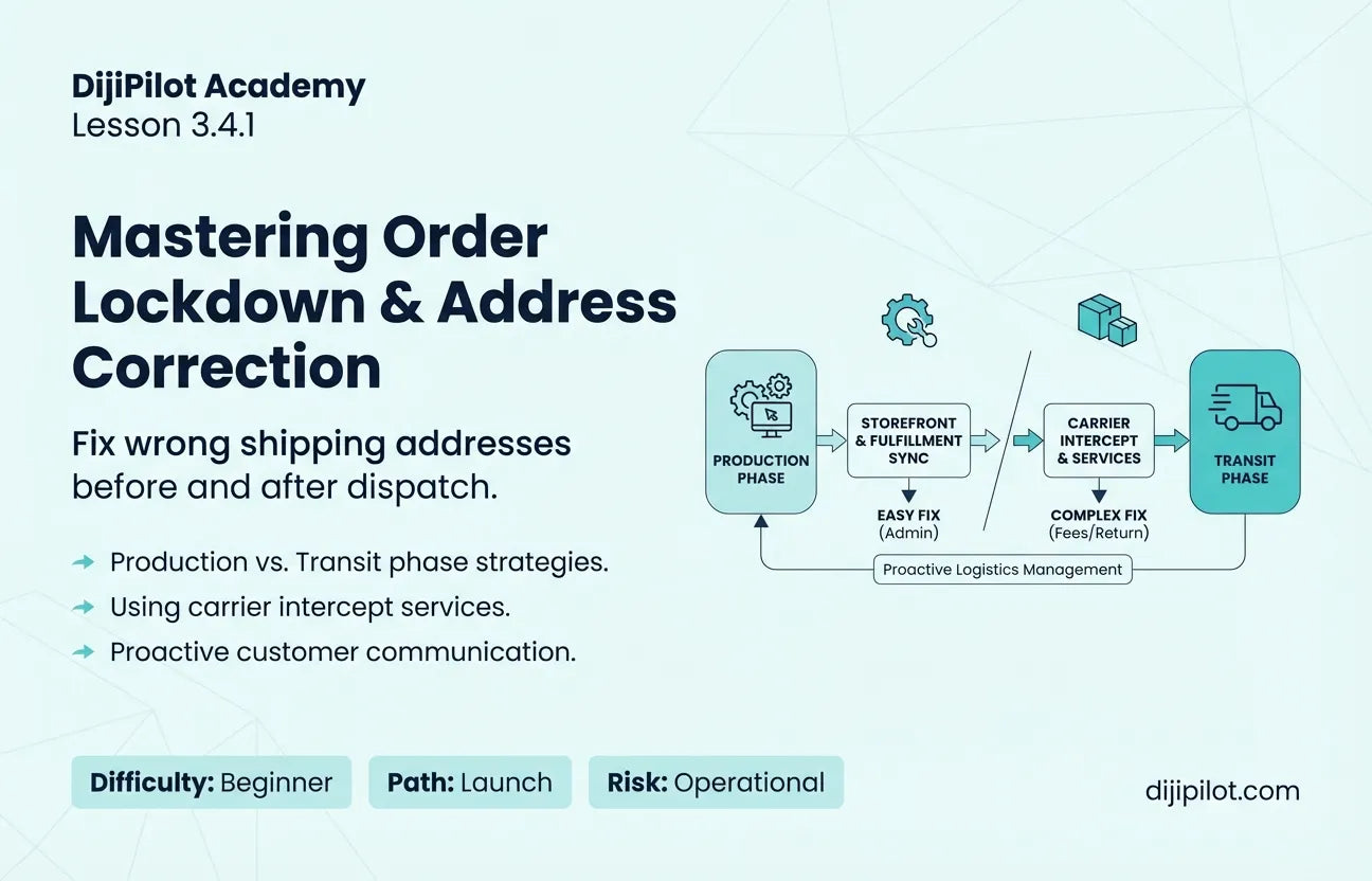 3.4.1 - Address Correction: What Steps to Take Before vs. After an Item Has Shipped (Difficulty: Beginner | Path: Launch)