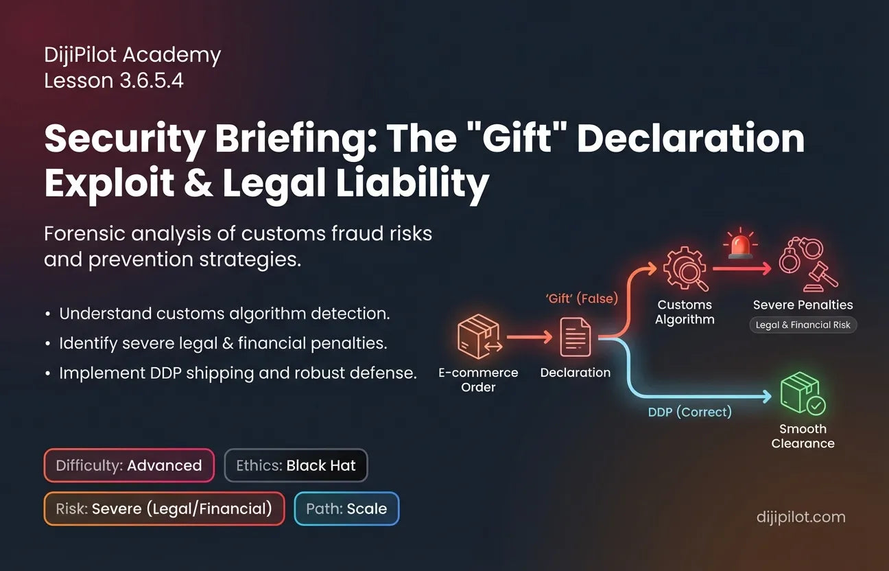 3.6.5.4 - Marking parcels as “gift” to avoid duties? (Difficulty: Advanced | Ethics: Black Hat | Path: Scale)