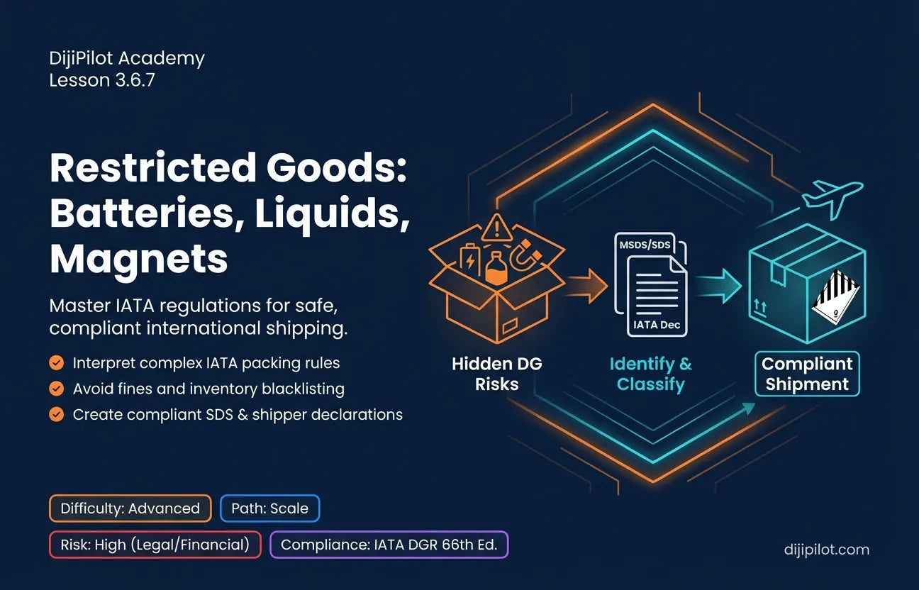 3.6.7 - Restricted Goods Basics: Batteries, Liquids & Magnets (Difficulty: Advanced | Path: Scale)