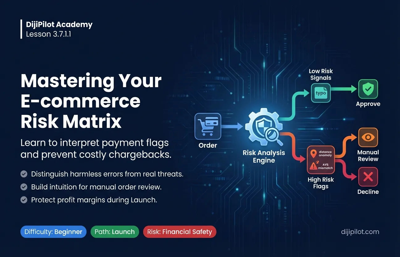 3.7.1.1 - Understanding Your E-commerce Risk Matrix & Payment Flags for Orders (Difficulty: Beginner | Path: Launch)