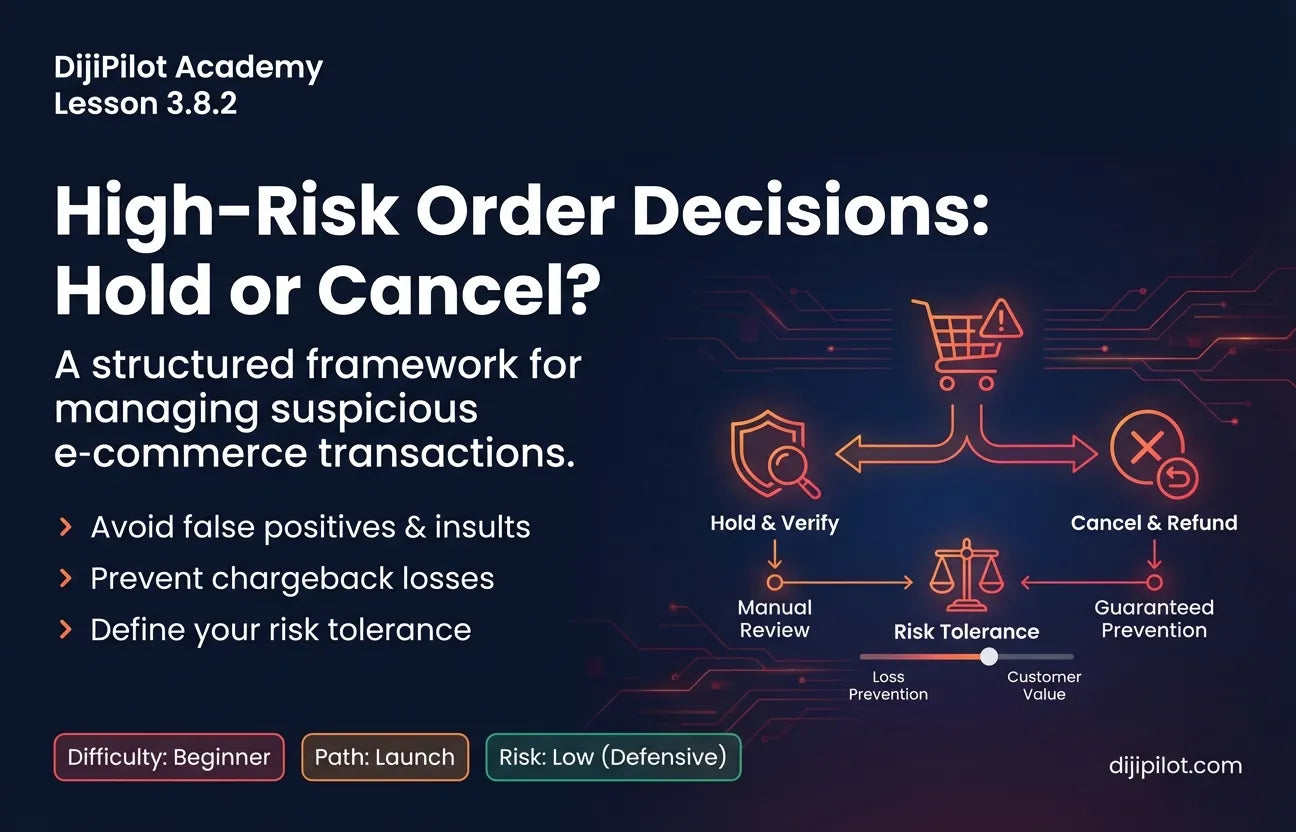 3.8.2 - When to Hold or Cancel a High-Risk E-commerce Order (Difficulty: Beginner | Path: Launch)