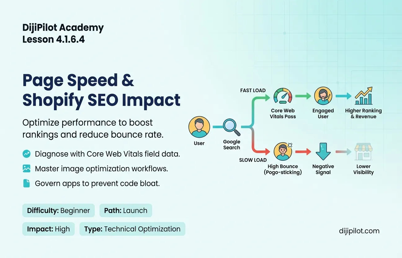 4.1.6.4 - How Does Page Speed Affect Shopify SEO? (Difficulty: Beginner | Path: Launch)