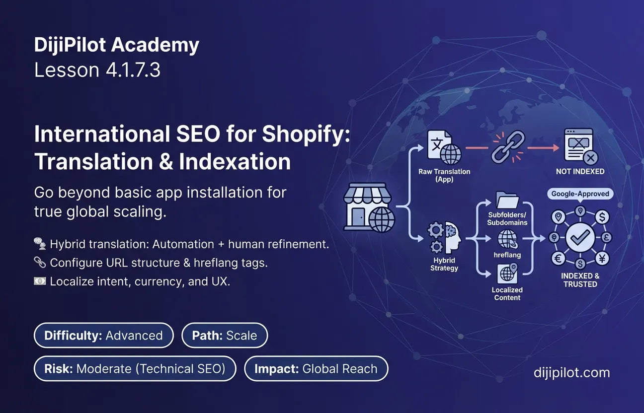 4.1.7.3 - What actually works for Shopify Translation & Indexation? (Difficulty: Advanced | Path: Scale)