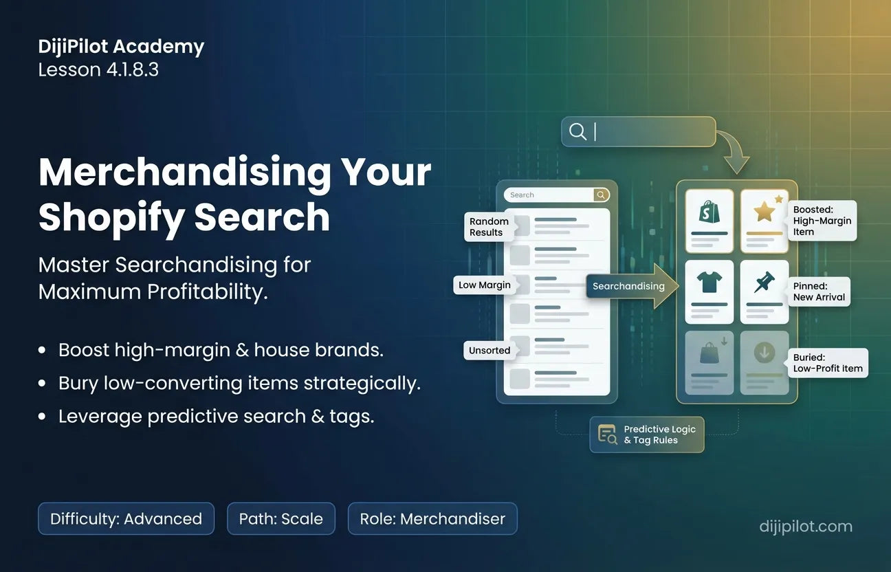 4.1.8.3 - How to Merchandise Your Shopify Search Results (Difficulty: Advanced | Path: Scale)