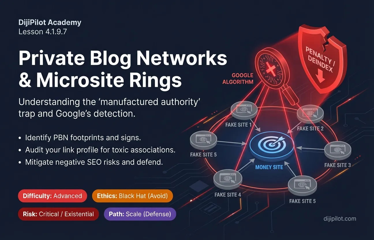 4.1.9.7 - Reality Check: Private Blog Networks & Microsite Rings (Difficulty: Advanced | Ethics: Black Hat | Path: Scale)