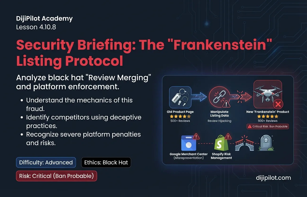 4.10.8 - Review Merging: hijacking an old product page to keep reviews for a completely new item (Difficulty: Advanced | Ethics: Black Hat | Path: Scale)