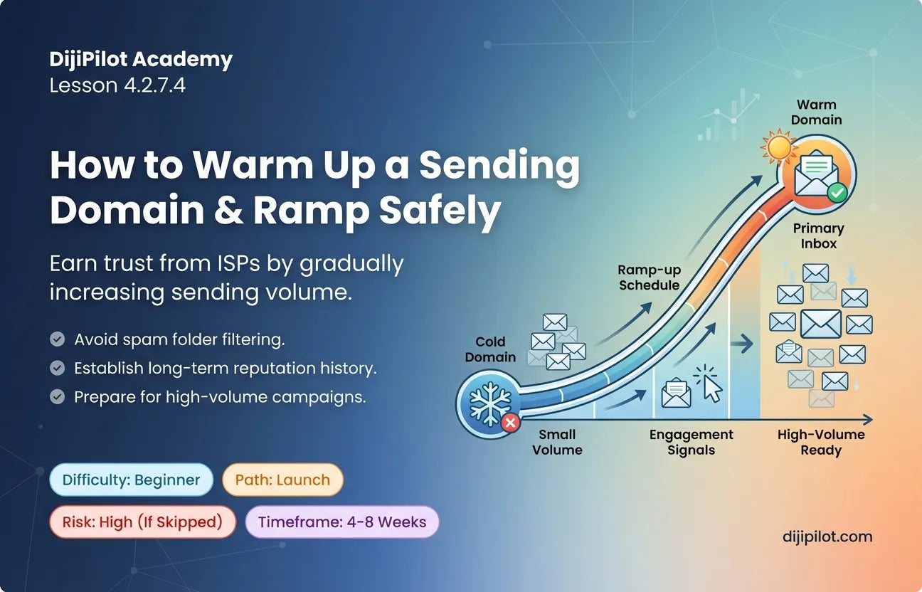 4.2.7.4 - How to Warm Up a Sending Domain & Ramp Safely (Difficulty: Beginner | Path: Launch)