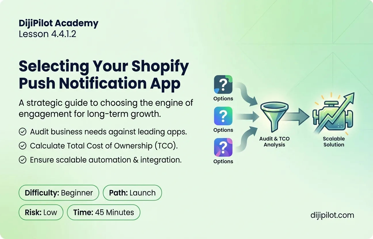 4.4.1.2 - How to Choose Your Push Notification App for Shopify (Difficulty: Beginner | Path: Launch)