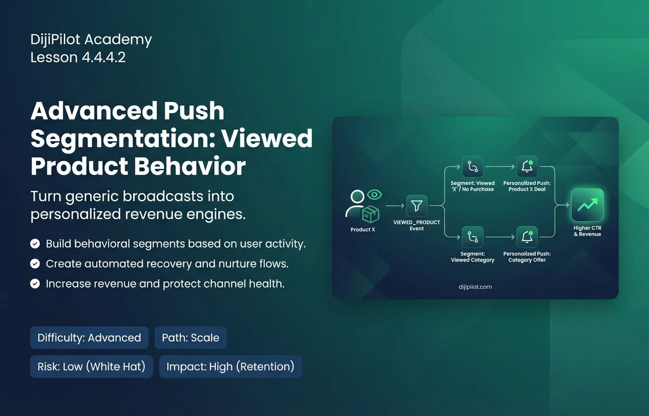 4.4.4.2 - How to Use Push Segmentation (e.g., by viewed product) (Difficulty: Advanced | Path: Scale)