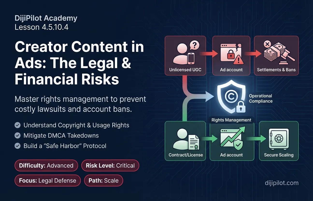 4.5.10.4 - Risks of Using Creator Content in Ads Without Proper Rights (Difficulty: Advanced | Path: Scale)