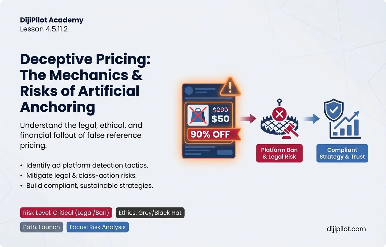 4.5.11.2 - Inflating the “Original Price” in Ads to make discounts look bigger? (Difficulty: Beginner | Ethics: Grey Hat | Path: Launch)