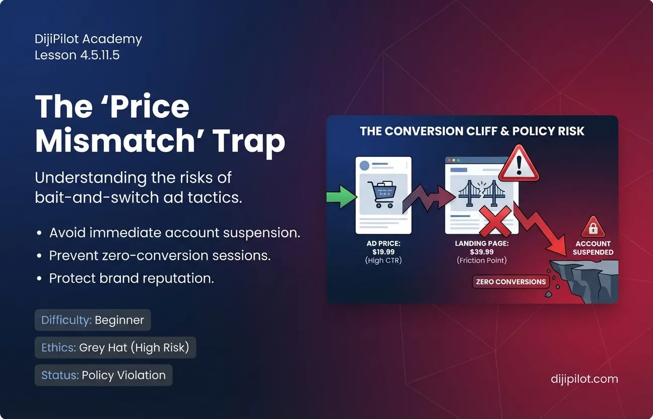 4.5.11.5 - Running Ads with a Lower Price Than What’s on Your Website (Difficulty: Beginner | Ethics: Grey Hat | Path: Launch)