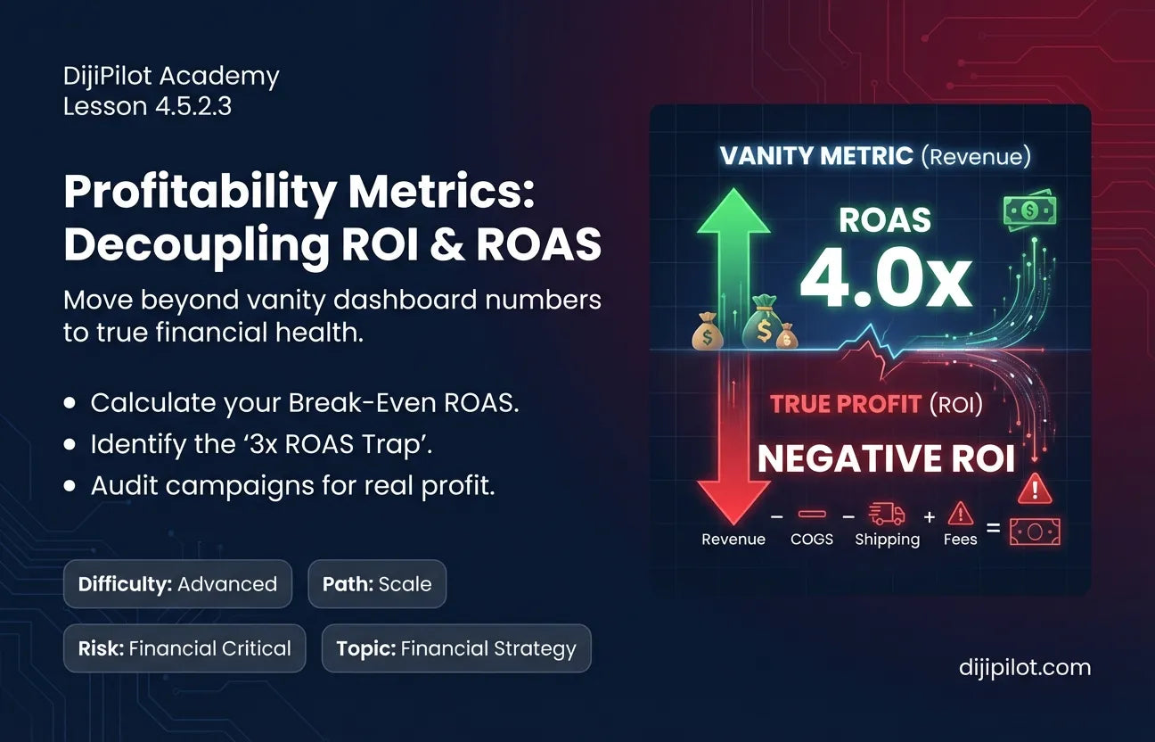 4.5.2.3 - Profitability Metrics: The Difference Between ROI & ROAS (Difficulty: Advanced | Path: Scale)