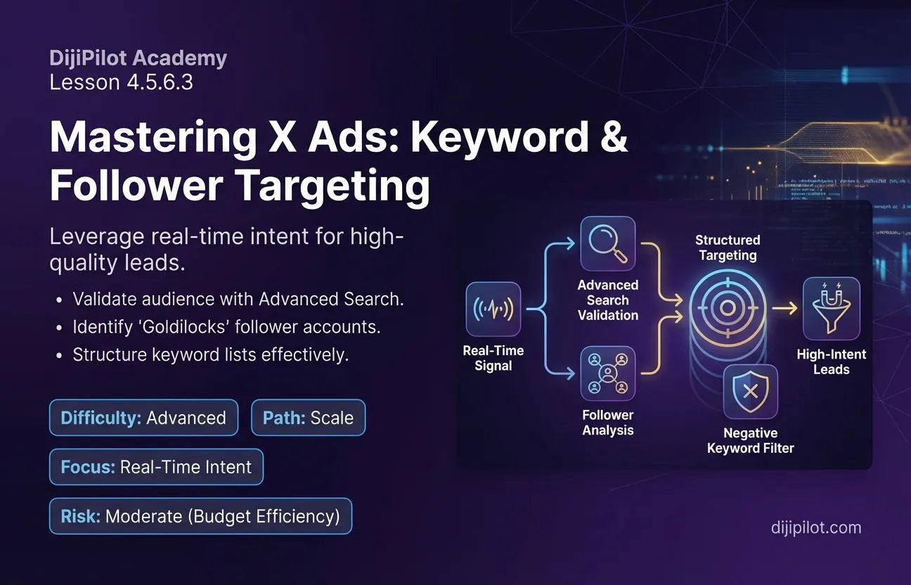 4.5.6.3 - How to Use Keyword & Follower Targeting on X (Difficulty: Advanced | Path: Scale)