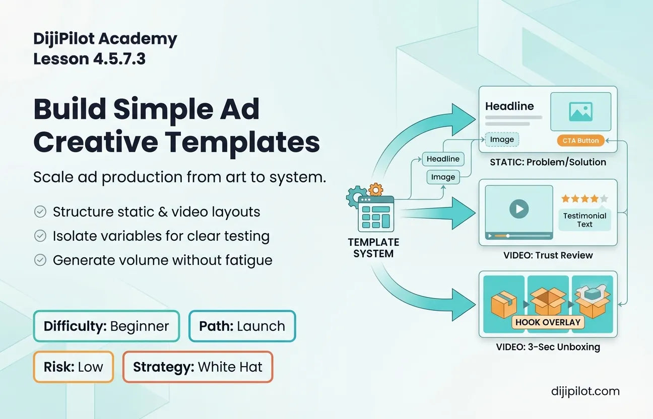 4.5.7.3 - How to Build Simple Ad Creative Templates (Static, Video) (Difficulty: Beginner | Path: Launch)