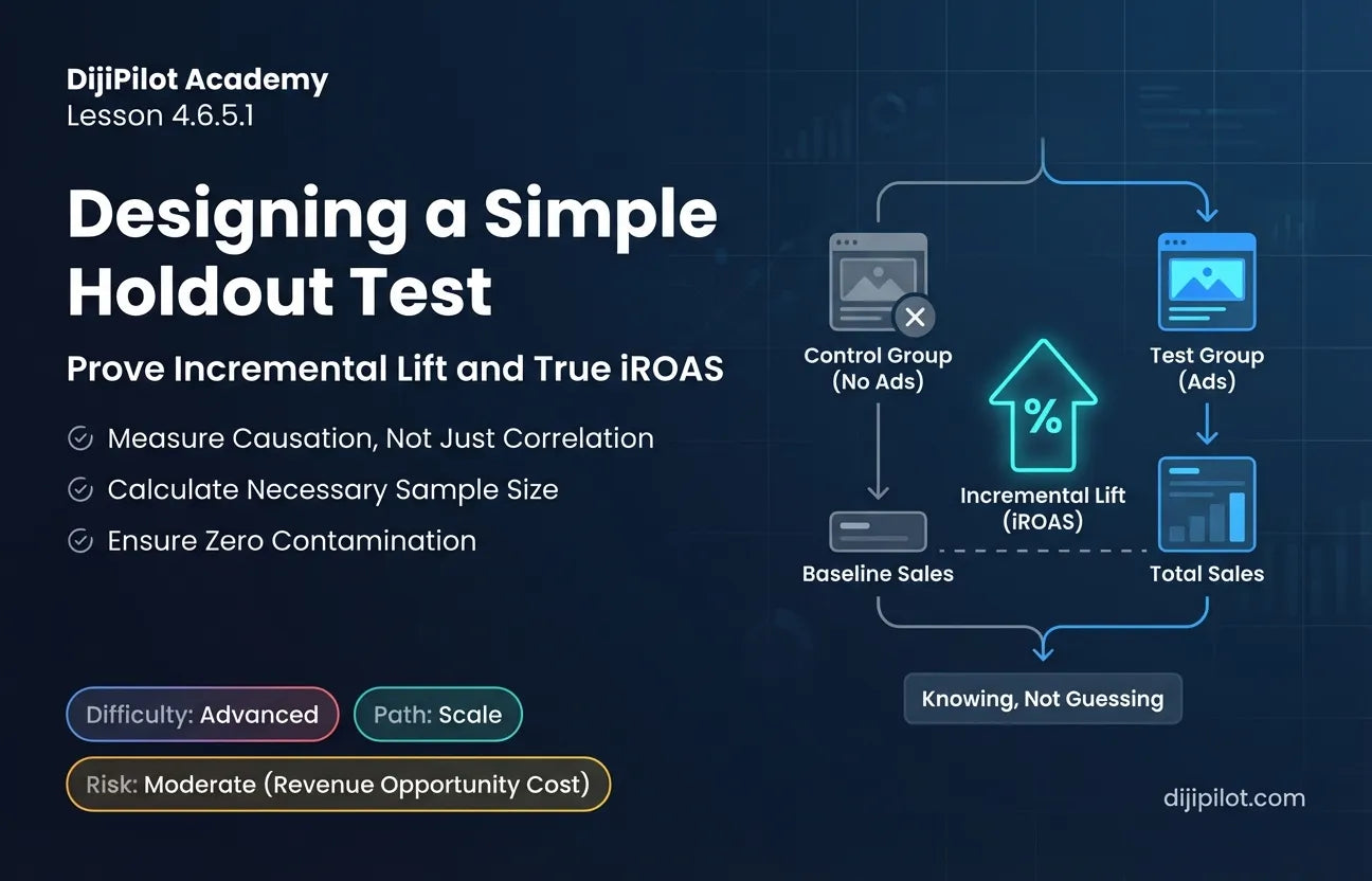 4.6.5.1 - How to Design a Simple Holdout Test (Difficulty: Advanced | Path: Scale)