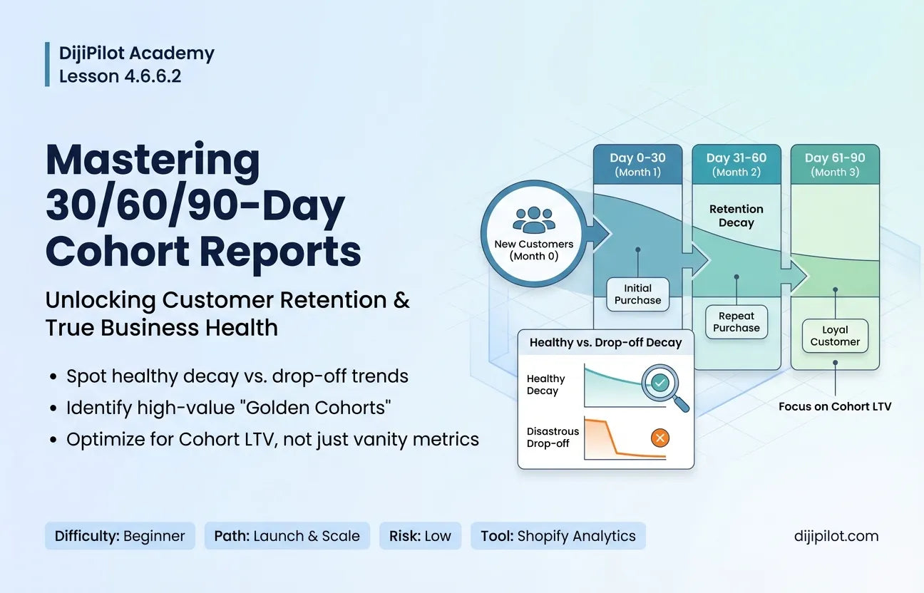 4.6.6.2 - How to Read Basic 30/60/90-Day Cohort Reports (Difficulty: Beginner | Path: Launch)