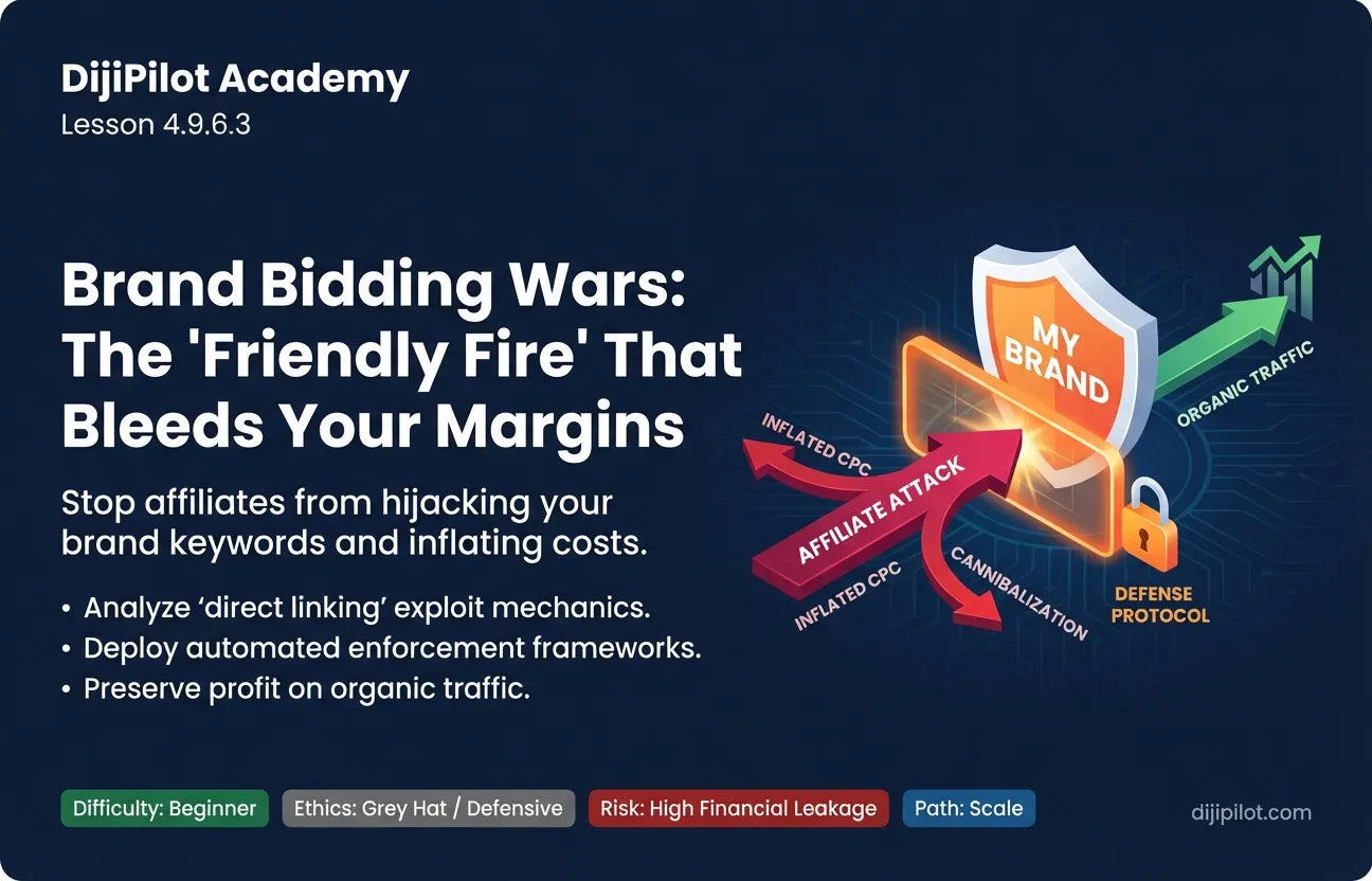 4.9.6.3 - Brand Bidding Wars: Allowing affiliates to run ads on your own brand keywords cannibalizing your traffic (Difficulty: Beginner | Ethics: Grey Hat | Path: Scale)