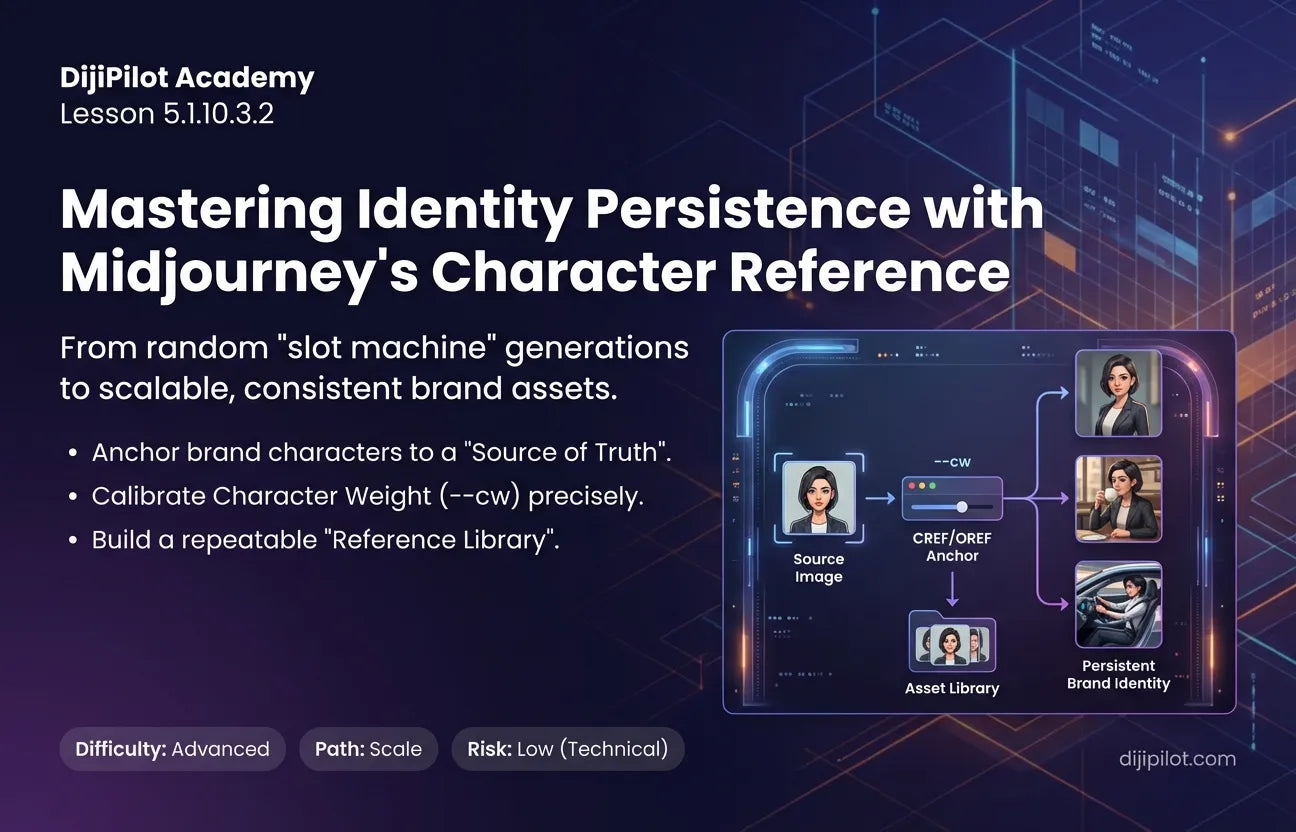 5.1.10.3.2 - Midjourney Strategy: Mastering Character Reference Tags (--cref) (Difficulty: Advanced | Path: Scale)