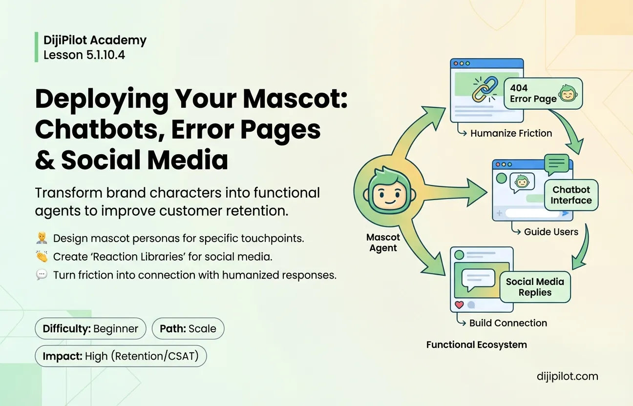 5.1.10.4 - Deploying Your Mascot: Chatbots, Error Pages & Social Media (Difficulty: Beginner | Path: Scale)
