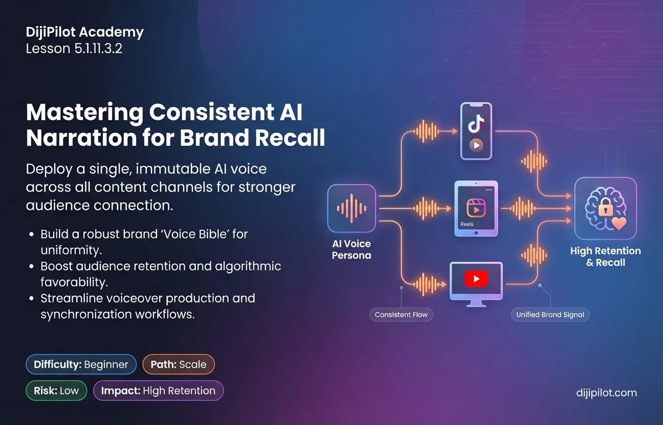 5.1.11.3.2 - Consistent Narration: Using the Same AI Voice Across Content (Difficulty: Beginner | Path: Scale)