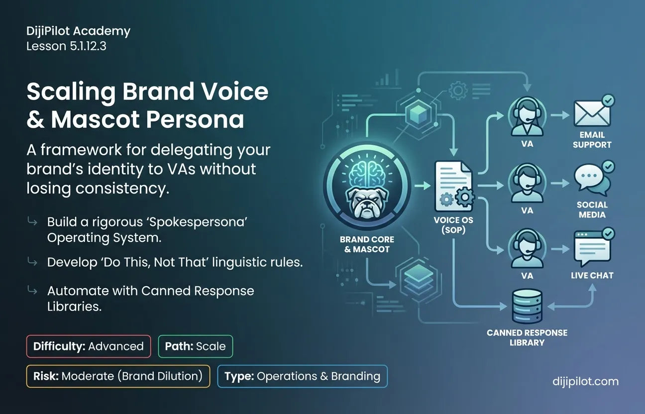 5.1.12.3 - Documenting Mascot & Voice Guidelines for VAs (Difficulty: Advanced | Path: Scale)