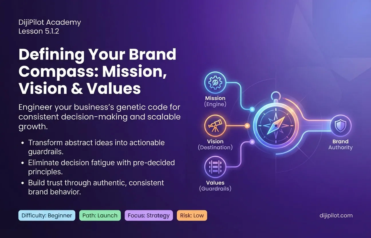 5.1.2 - Defining Your Brand Mission, Vision & Values (Difficulty: Beginner | Path: Launch)