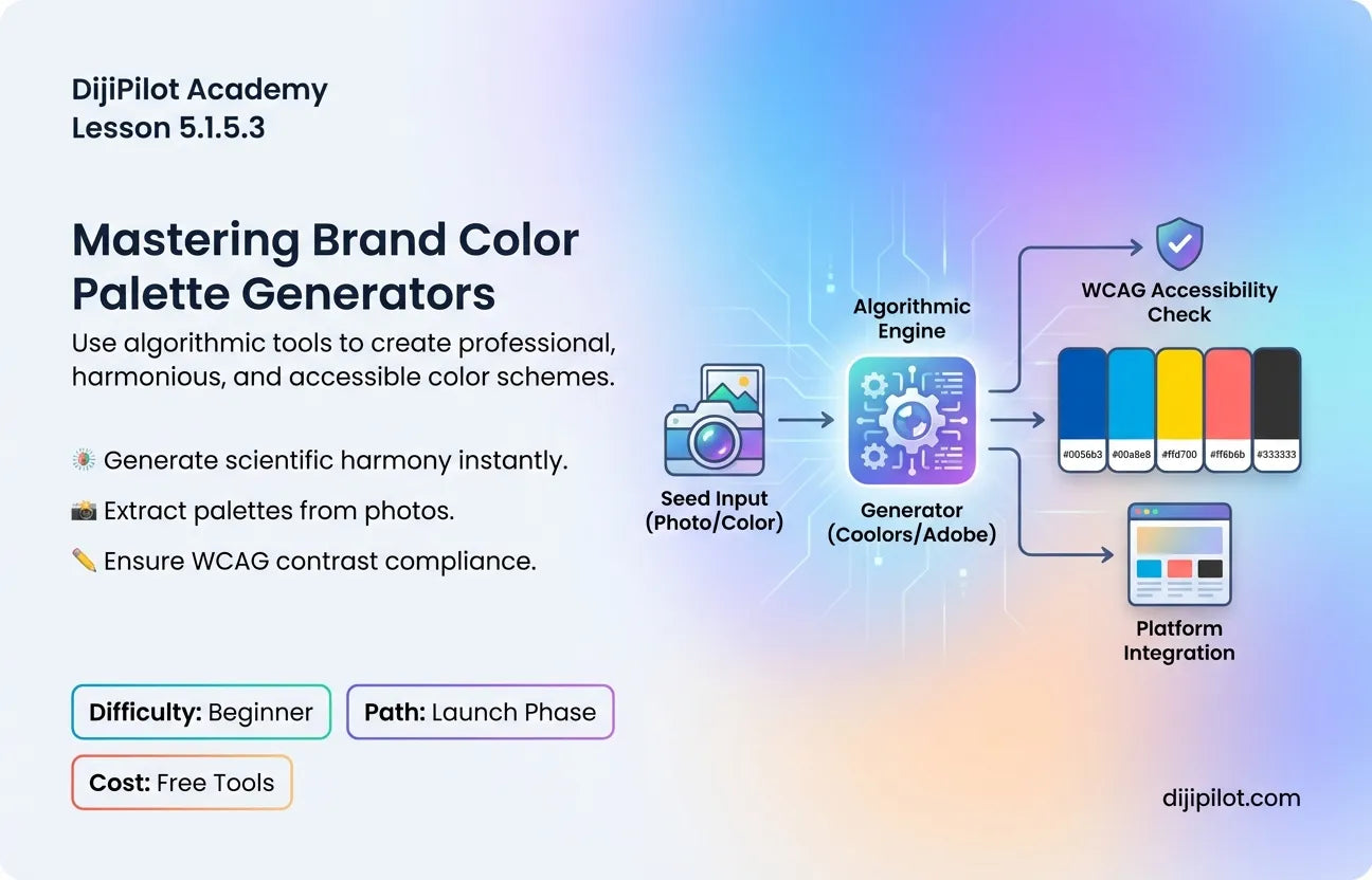 5.1.5.3 - Using Generators (Coolors/Adobe) to Create Brand Palettes (Difficulty: Beginner | Path: Launch)