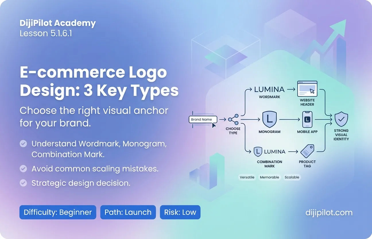 5.1.6.1 - The 3 Types of Logos: Wordmark, Monogram & Combination Mark (Difficulty: Beginner | Path: Launch)