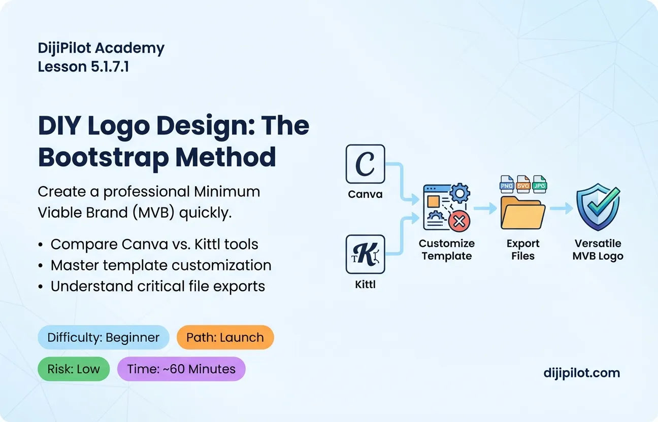 5.1.7.1 - The Bootstrap Method: Using Canva or Kittl for DIY Logo Design (Difficulty: Beginner | Path: Launch)