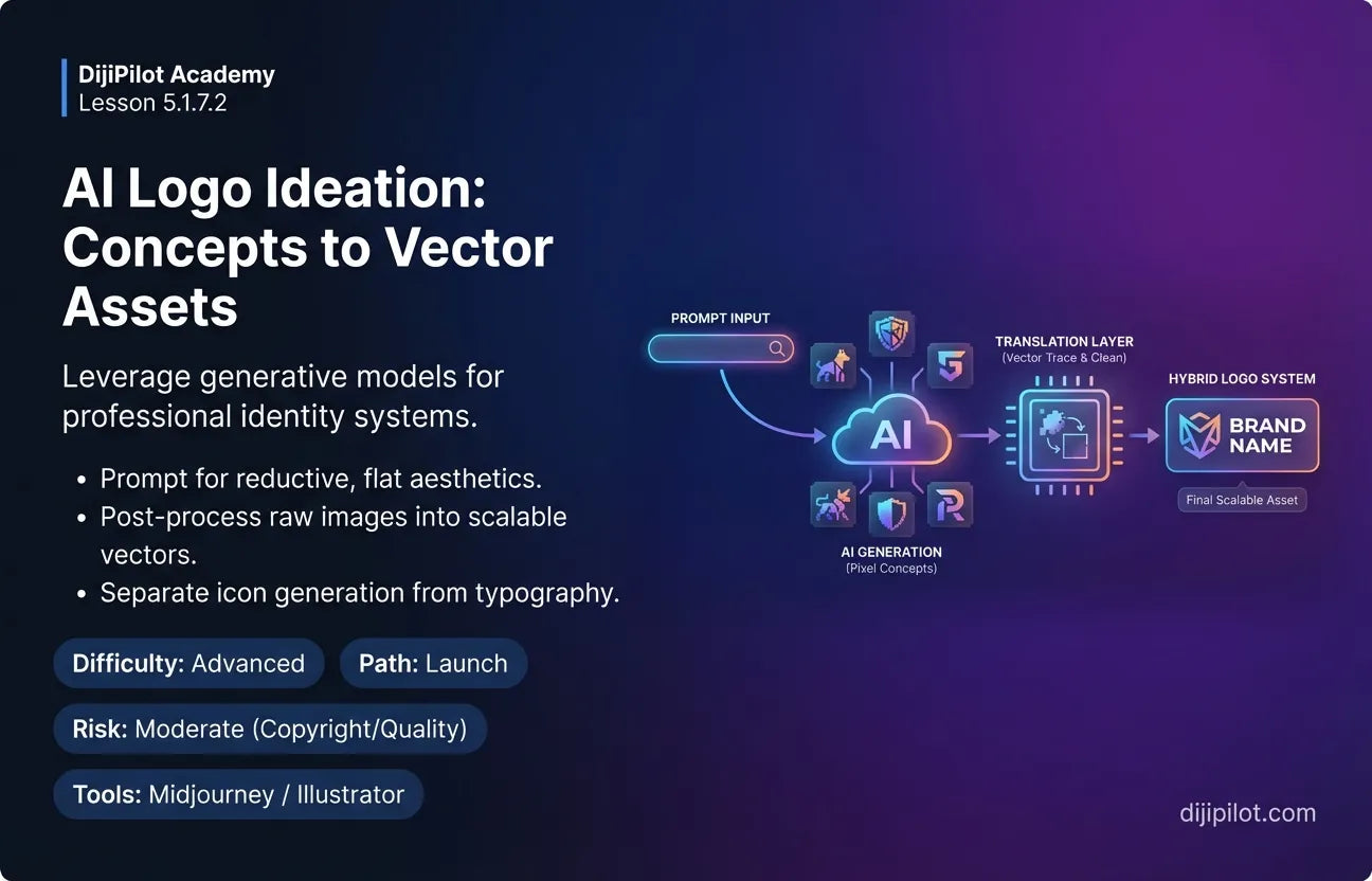 5.1.7.2 - The AI Method: Using Midjourney/DALL-E for Logo Concepts (Difficulty: Advanced | Path: Launch)