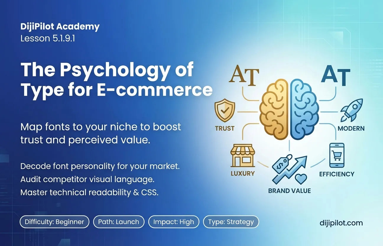 5.1.9.1 - Serif vs. Sans-Serif: Matching Fonts to Your E-commerce Niche (Difficulty: Beginner | Path: Launch)