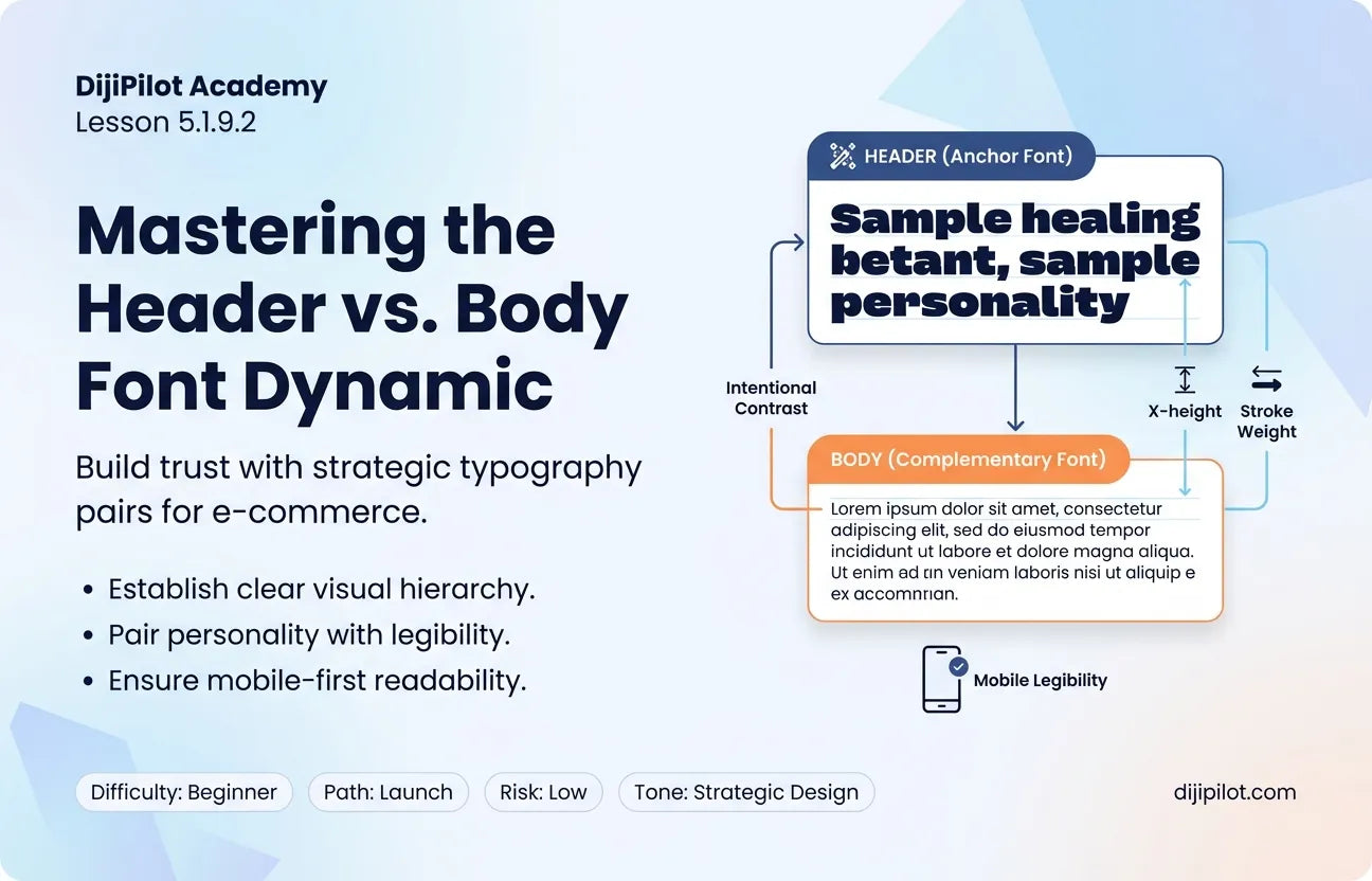 5.1.9.2 - Font Pairing Strategy: The Header vs. Body Rule (Difficulty: Beginner | Path: Launch)