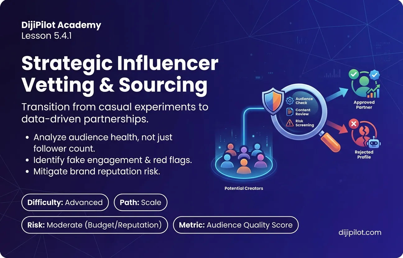 5.4.1 - Sourcing and Vetting Influencers for Your Brand (Difficulty: Advanced | Path: Scale)