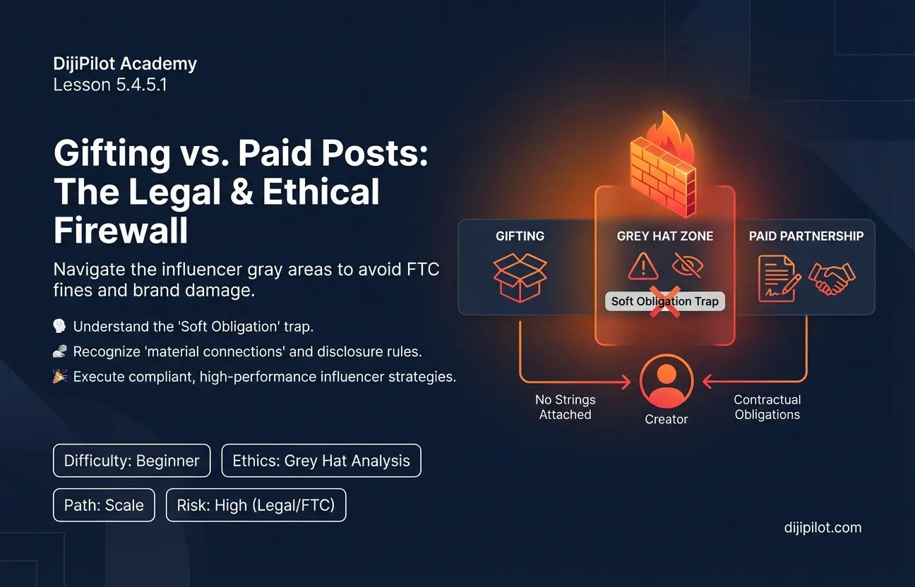 5.4.5.1 - Gifting vs. Paid Posts: Where’s the Line? (Difficulty: Beginner | Ethics: Grey Hat | Path: Scale)