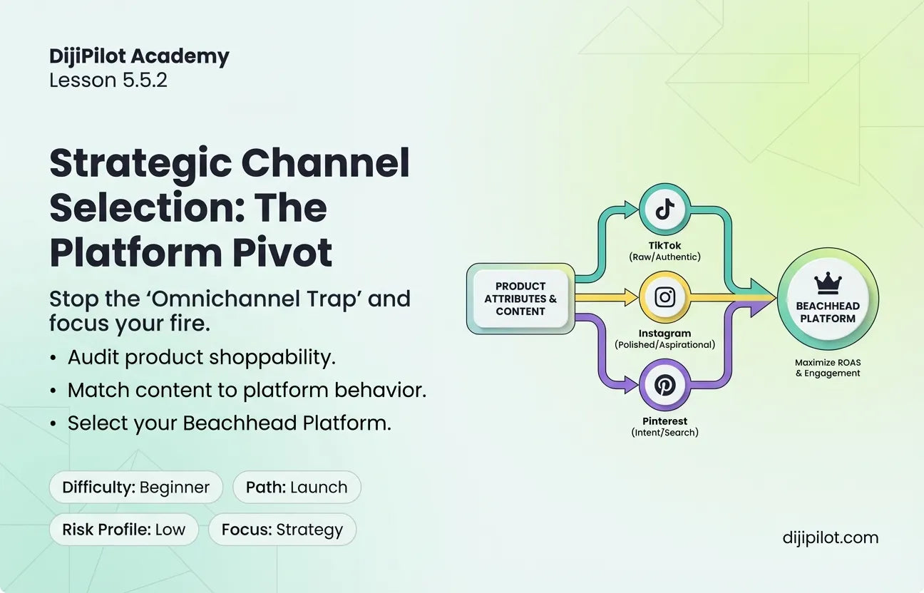 5.5.2 - Selecting Social Commerce Channels (IG, TikTok, Pinterest) (Difficulty: Beginner | Path: Launch)