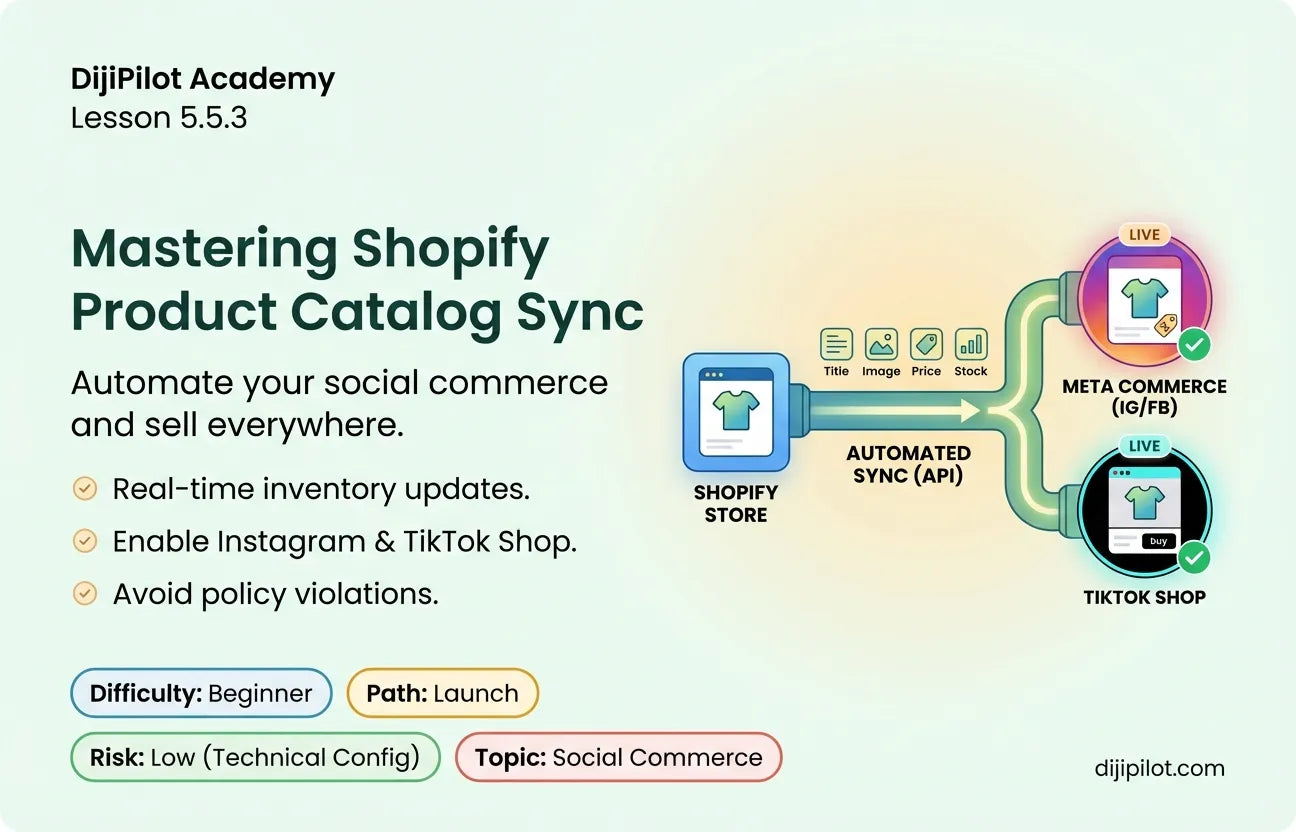 5.5.3 - Syncing Your Shopify Catalog to Social Platforms (Difficulty: Beginner | Path: Launch)