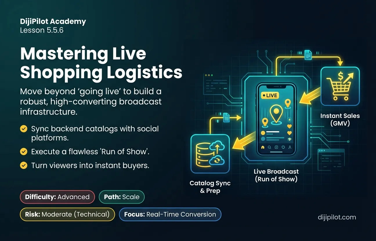 5.5.6 - Live Shopping Basics (Instagram/TikTok Live) (Difficulty: Advanced | Path: Scale)