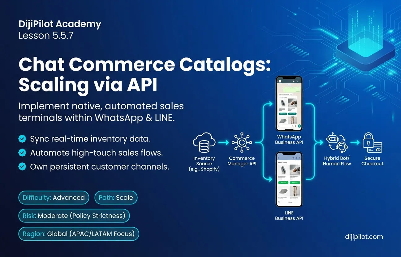 5.5.7 - Chat Commerce Catalogs (WhatsApp/LINE) (Difficulty: Advanced | Path: Scale)