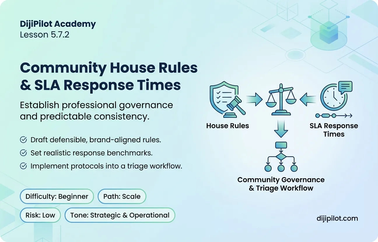5.7.2 - Setting Community House Rules & SLA Response Times (Difficulty: Beginner | Path: Scale)