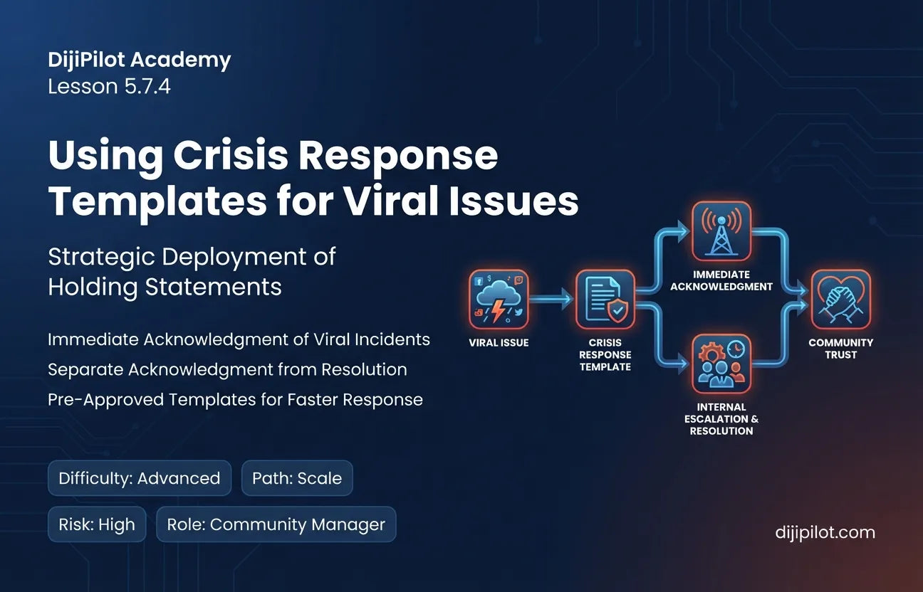 5.7.4 - Using Crisis Response Templates for Viral Issues (Difficulty: Advanced | Path: Scale)