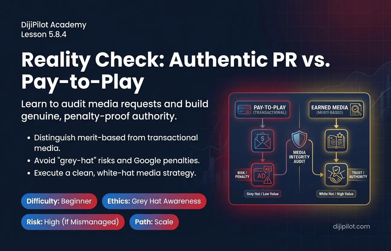 5.8.4 - Reality Check: “Gifted” PR vs. Pay‑to‑Play Advertorials (Difficulty: Beginner | Ethics: Grey Hat | Path: Scale)