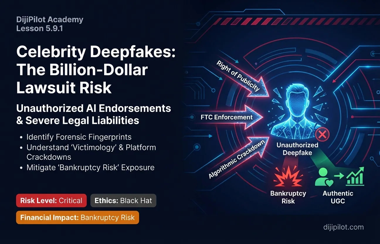 5.9.1 - "Celebrity" Deepfakes: Using AI to make it look like a famous person endorsed your product (Difficulty: Hero | Ethics: Black Hat | Path: Scale)