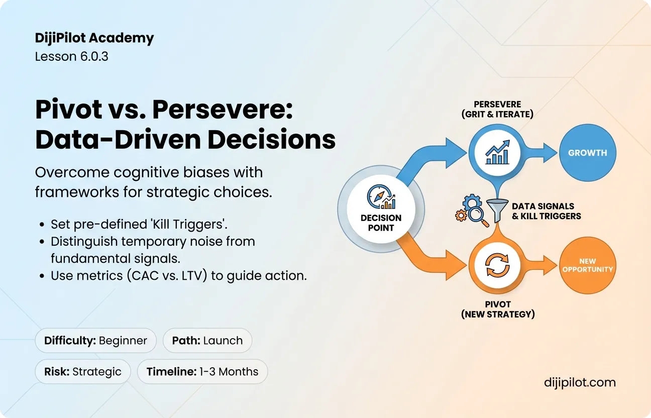 6.0.3 - How to Know When to Pivot vs. When to Persevere in Business (Difficulty: Beginner | Path: Launch)